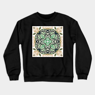 Green mandala Crewneck Sweatshirt